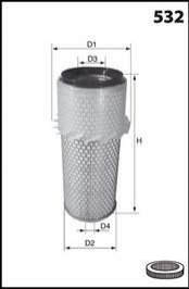 Фільтр повітря (аналогWA6579/LX673) MECAFILTER EL3804