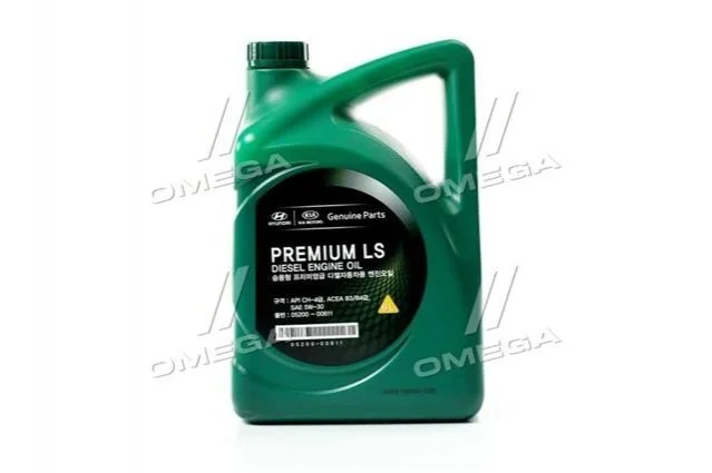 Масло моторн. Hyundai/Kia Premium LS Diesel 5W-30 API CH-4, ACEA B3/B4, 05200-00611 (Канистра 6л) Hyundai/Kia/Mobis 0520000611 (фото 1)