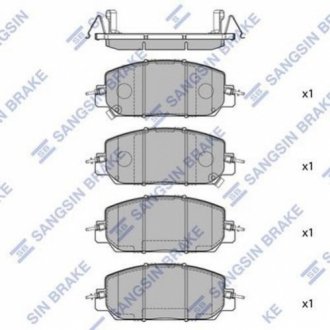 Комплект гальмівних колодок з 4 шт. дисків Hi-Q (SANGSIN) SP4176