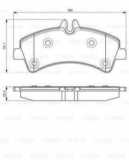 Комплект гальмівних колодок з 4 шт. дисків BOSCH 0986495099 (фото 1)