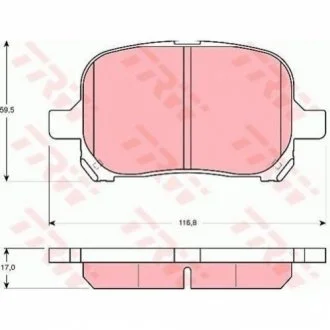 Комплект гальмівних колодок з 4 шт. дисків TRW GDB3152