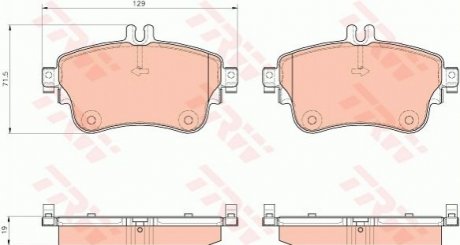 Комплект гальмівних колодок з 4 шт. дисків TRW GDB1933 (фото 1)