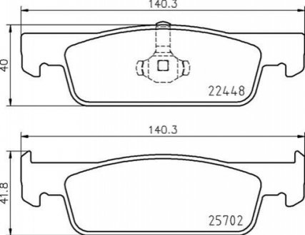 Комплект гальмівних колодок з 4 шт. дисків BREMBO P68069