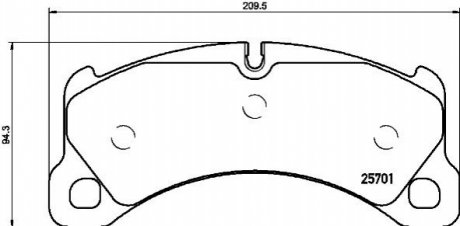 Комплект гальмівних колодок з 4 шт. дисків BREMBO P65033