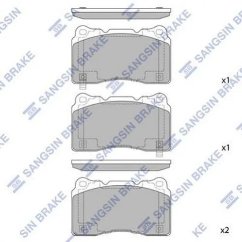 Колодка торм. MITSUBISHI LANCER EVO 06- передн. (пр-во SANGSIN) Hi-Q (SANGSIN) SP2119 (фото 1)