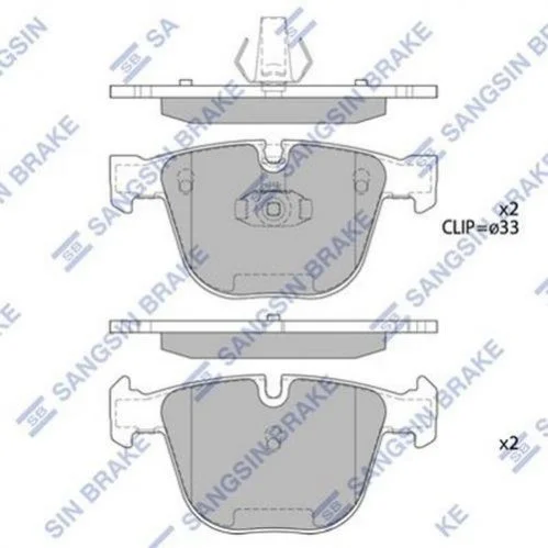 Комплект гальмівних колодок з 4 шт. дисків Hi-Q (SANGSIN) SP2164 (фото 1)
