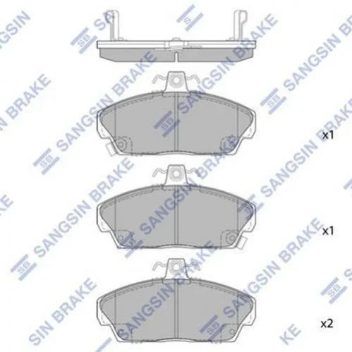 Колодка тормозная перед. HONDA CIVIC MB#/MA# 95- MB#/MC# 88- Hi-Q (SANGSIN) SP1571 (фото 1)
