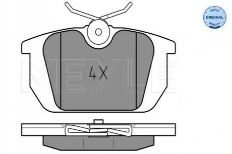 Комплект гальмівних колодок з 4 шт. дисків MEYLE 025 211 0314