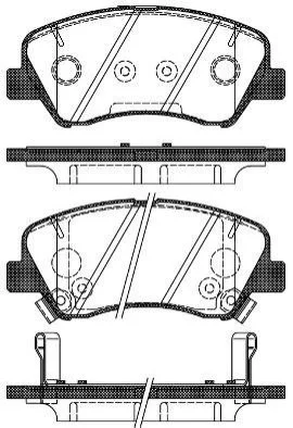 Колодка торм. диск. HYUNDAI ACCENT RB 11-/KIA RIO 11- передн. (пр-во) REMSA 1488.02 (фото 1)