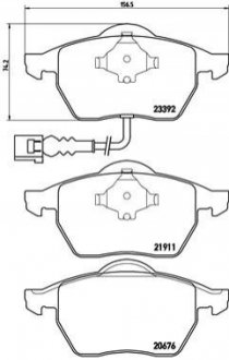 Комплект гальмівних колодок з 4 шт. дисків BREMBO P85045