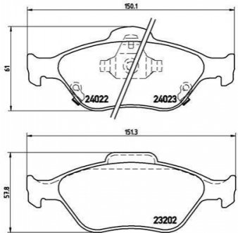 Комплект гальмівних колодок з 4 шт. дисків BREMBO P83085