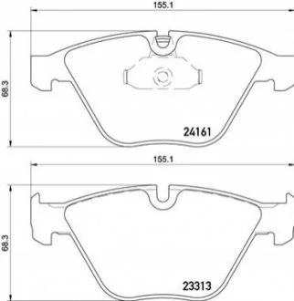 Комплект гальмівних колодок з 4 шт. дисків BREMBO P06081