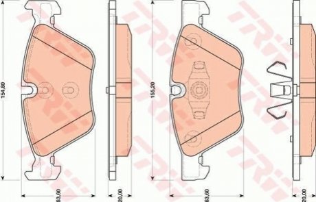 Гальмівні колодки, дискові TRW GDB1810