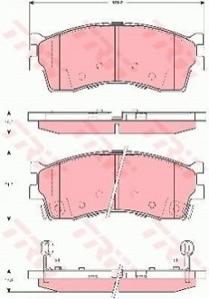 - Гальмівні колодки до дисків TRW GDB3285