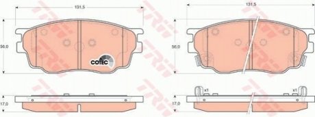 - Гальмівні колодки до дисків TRW GDB3309