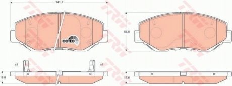 - Гальмівні колодки до дисків TRW GDB3325