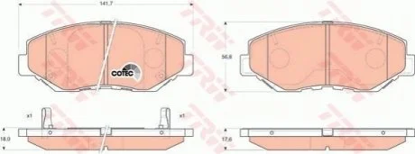 Гальмівні колодки, дискові TRW GDB3325