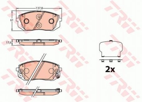 Гальмівні колодки, дискові TRW GDB3640