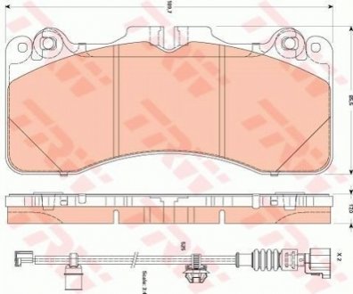 Гальмівні колодки, дискові TRW GDB3506