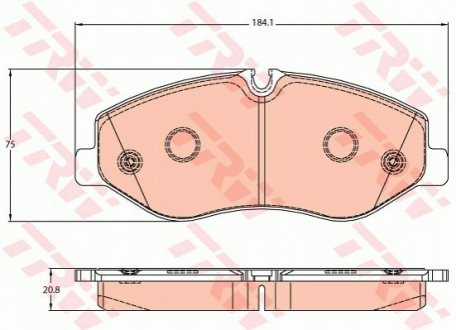 - Гальмівні колодки до дисків TRW GDB2103