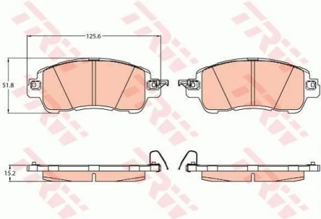 - Гальмівні колодки до дисків TRW GDB2122