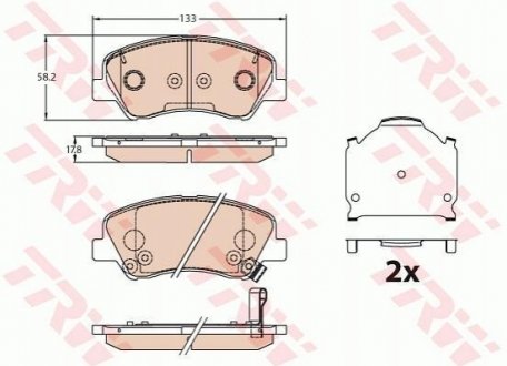 Гальмівні колодки, дискові TRW GDB3630