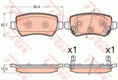 Гальмівні колодки, дискові TRW GDB3585