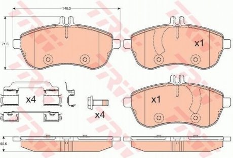 Гальмівні колодки, дискові TRW GDB2056