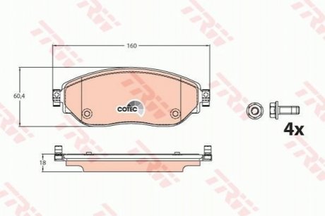 - Гальмівні колодки до дисків TRW GDB2096