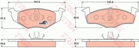 Гальмівні колодки, дискові TRW GDB1218