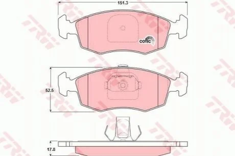 Гальмівні колодки, дискові TRW GDB1383
