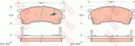 - Гальмівні колодки до дисків TRW GDB1139