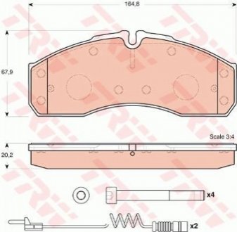 - Гальмівні колодки до дисків TRW GDB1694