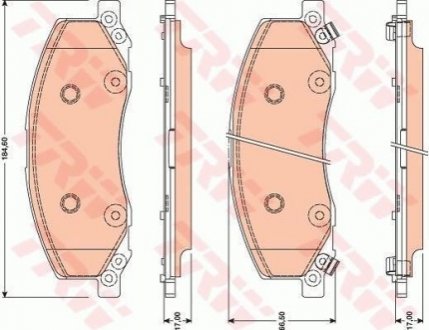 Гальмівні колодки, дискові TRW GDB1781