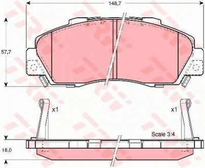 - Гальмівні колодки до дисків TRW GDB3177
