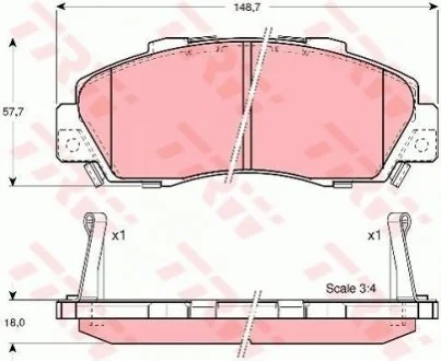 Гальмівні колодки, дискові TRW GDB3177