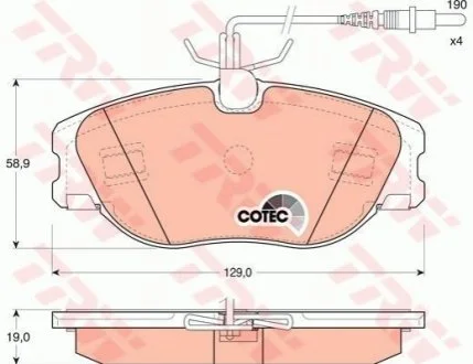 Гальмівні колодки TRW GDB1148