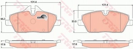 - Гальмівні колодки до дисків TRW GDB1611