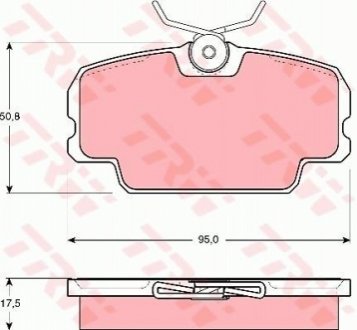 - Гальмівні колодки до дисків TRW GDB434