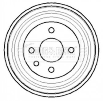 - Гальмівний барабан BORG & BECK BBR7040