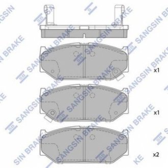 Кт. Гальмiвнi колодки Hi-Q (SANGSIN) SP2086