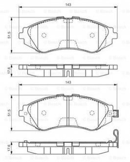 Комплект гальмівних колодок - дискові BOSCH 0986495059 (фото 1)