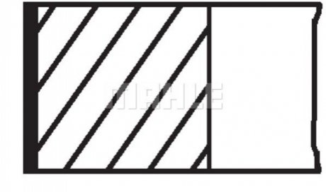 Комплект кілець поршневих з 3 шт. MAHLE / KNECHT 001 06 N0