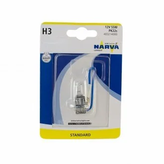 Лампа розжарювання H3 12V 55W PK22s (вир-во Narva) NARVA 48321B1