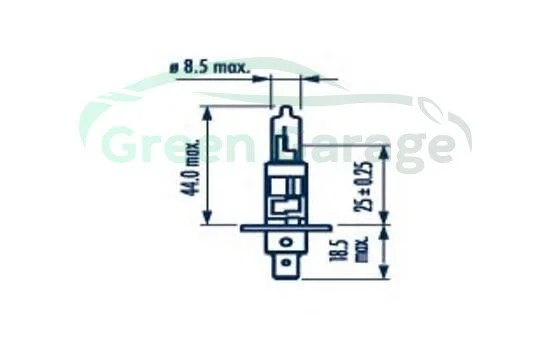 Лампа накаливания H1 12V 55W P14,5s (пр-во Narva) NARVA 48320B1 (фото 1)