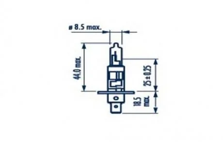 Лампа розжарювання H1 12v 55w P14,5s (вир-во Narva) NARVA 48320B1