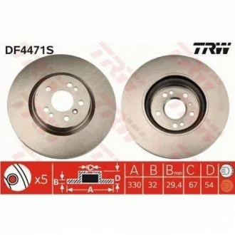 Гальмівний диск TRW DF4471S