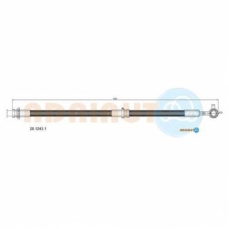 Шланг гальмівний гідравлічний ADRIAUTO 28.1243.1