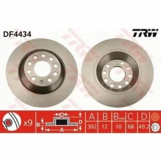 - Гальмівний диск TRW DF4434