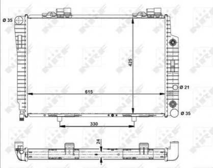 Радіатор охолодження двигуна NRF 51282